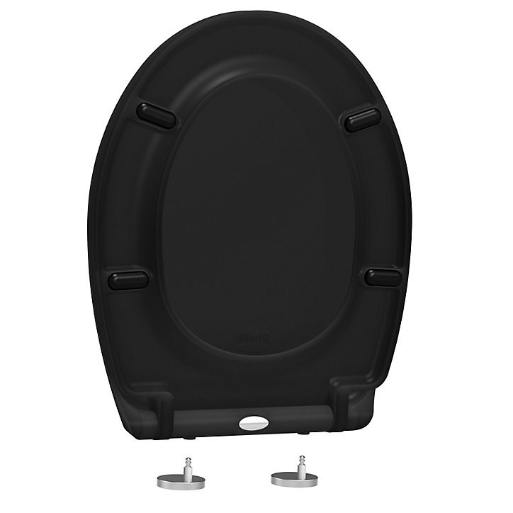 Abattant noir mat déclipsable Dolcéo