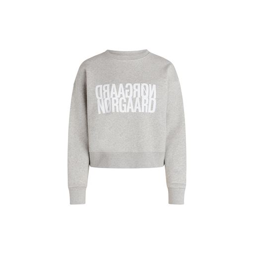 Mads Nørgaard Organic Sweat Tilvina Sweatshirt, Light Grey Melange, XL
