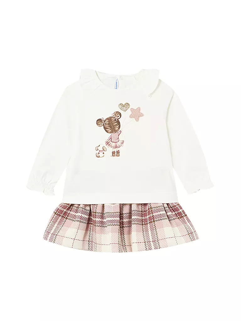 MAYORAL Baby Set Langarmshirt, Rock 2-teilig  rosa