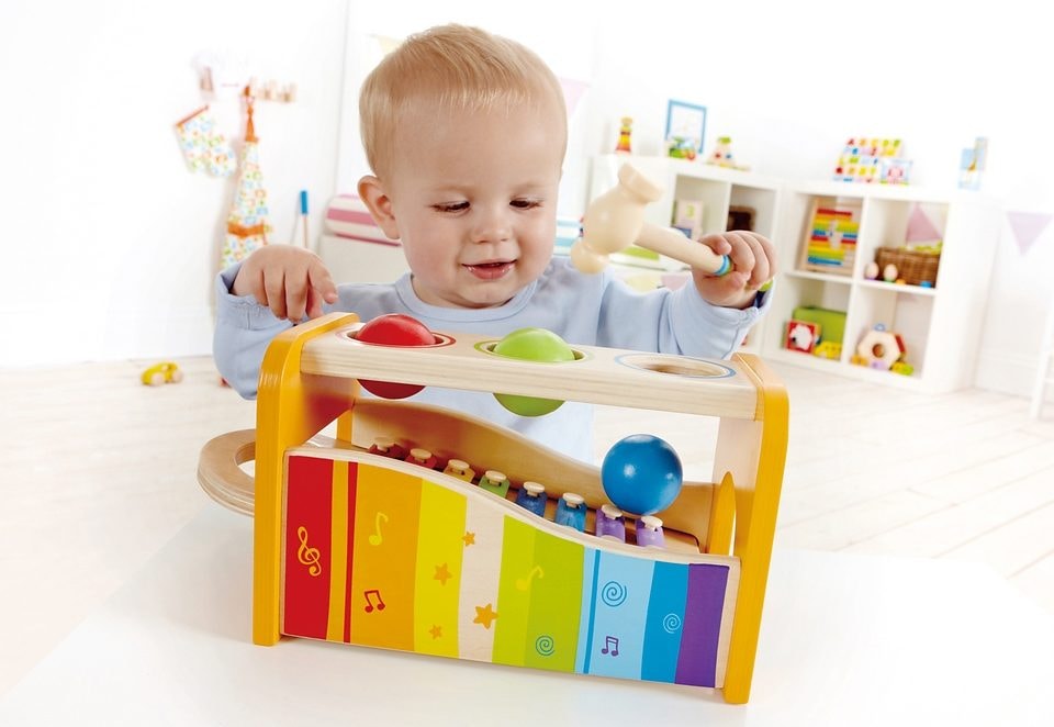 Hape Spielzeug-Musikinstrument »Xylophon« Xylophon und Hammerspiel