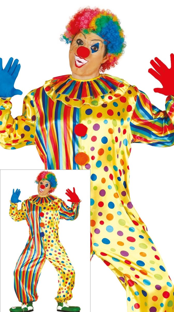 Clownspak Gekleurd Heren