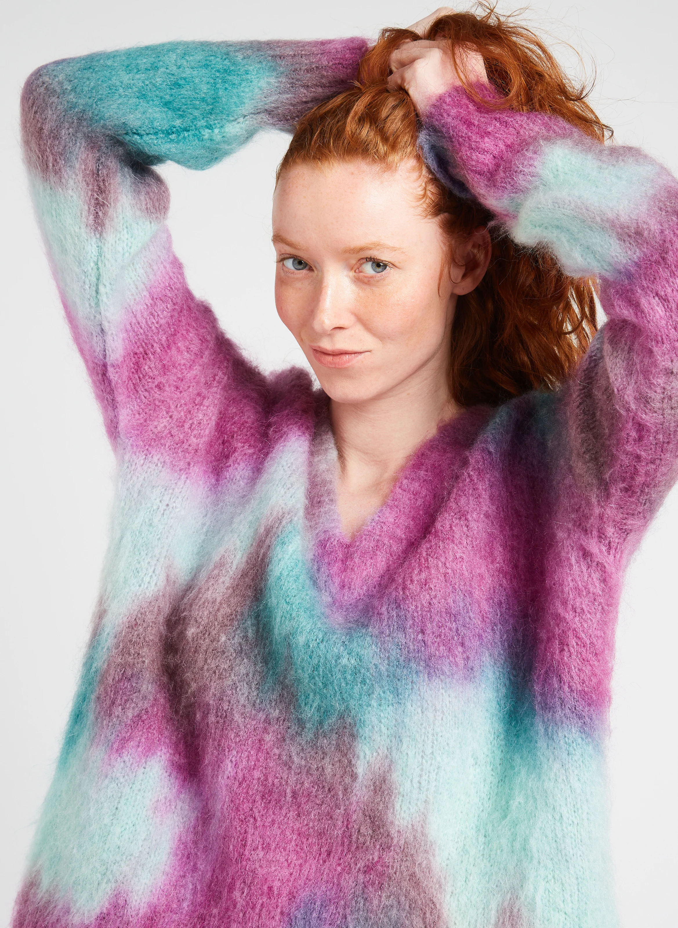 MANGROVIA - Pull oversize à col V | Violet