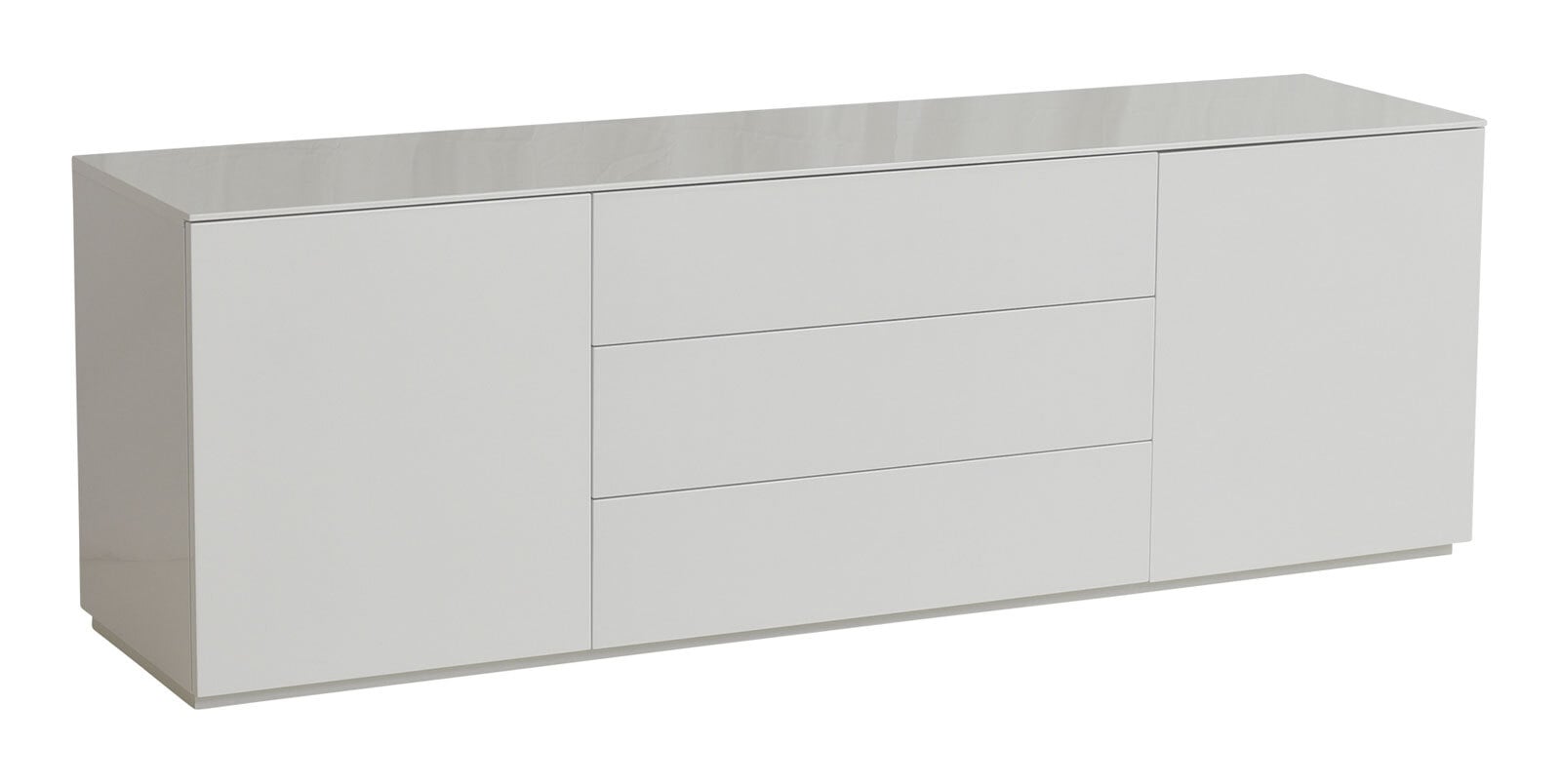 Sideboard MONIQUE 180 x 60 cm Hochglanz weiß