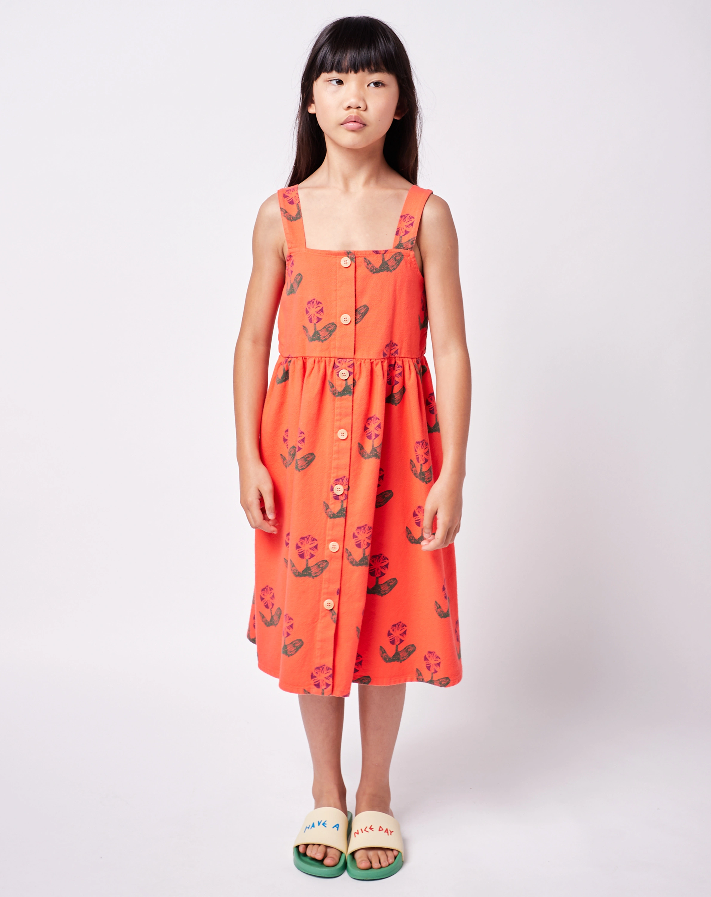 Träger-Kleid WALLFLOWERS in red