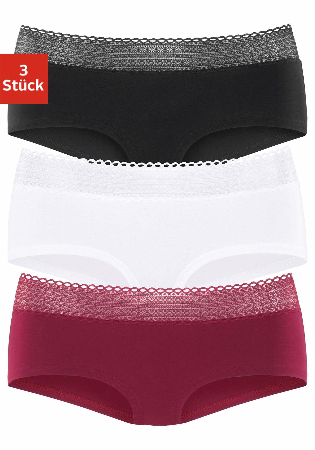 s.Oliver Panty , aus elastischer Baumwoll-Qualität mit grafischer Spitze