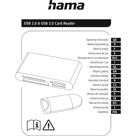 Hama kortlæser USB-C USB 3.0 SD/MicroSD