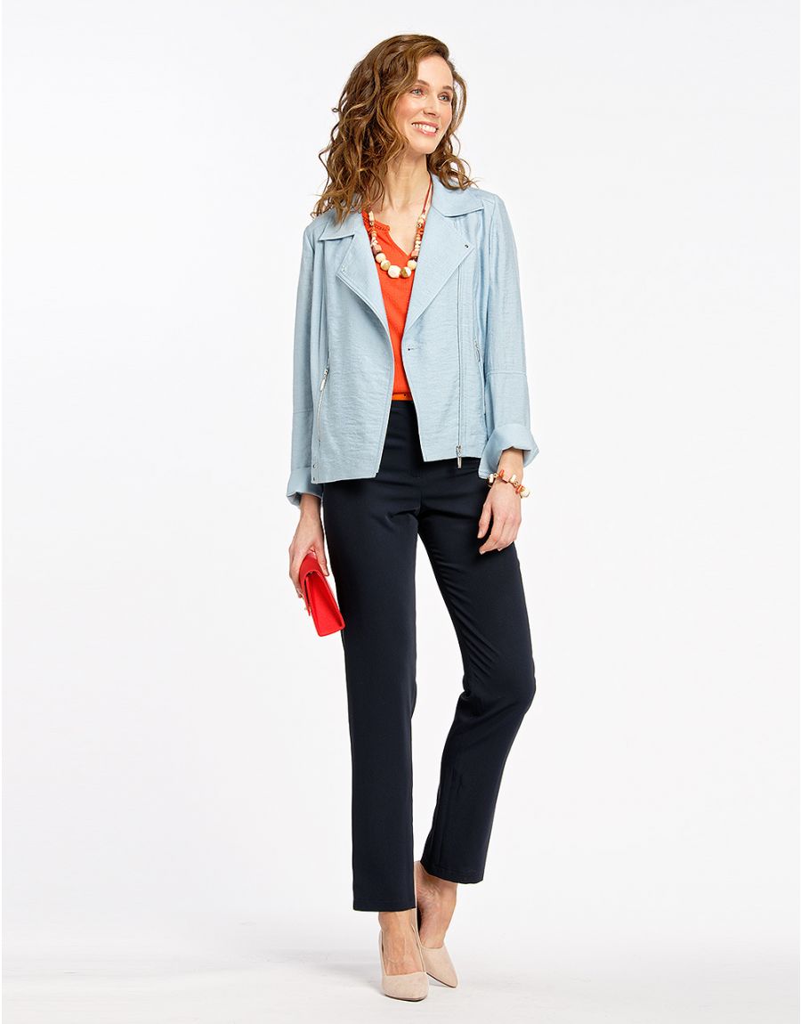Blouse orange dentelle
