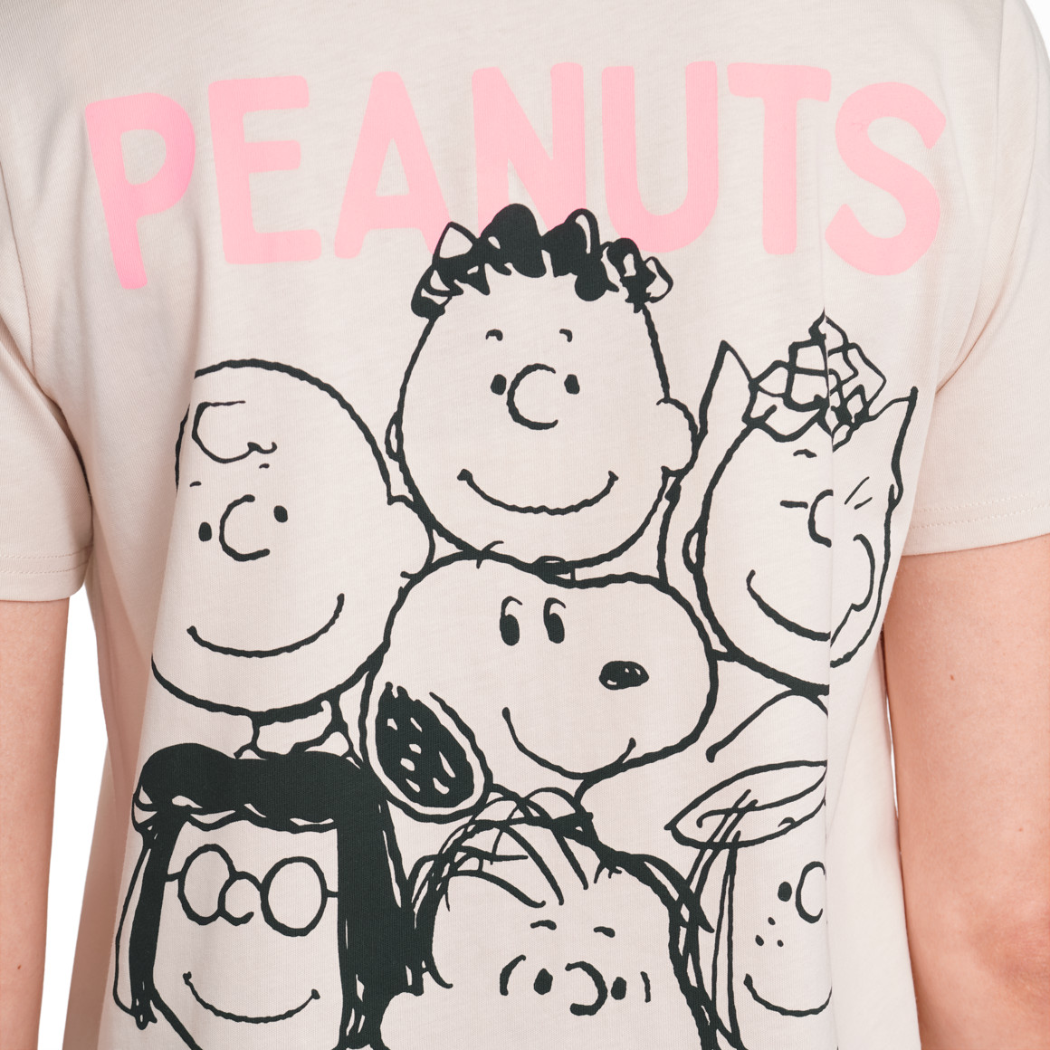 Jonas Nielsen Peanuts T-Shirt mit Rücken-Print beige