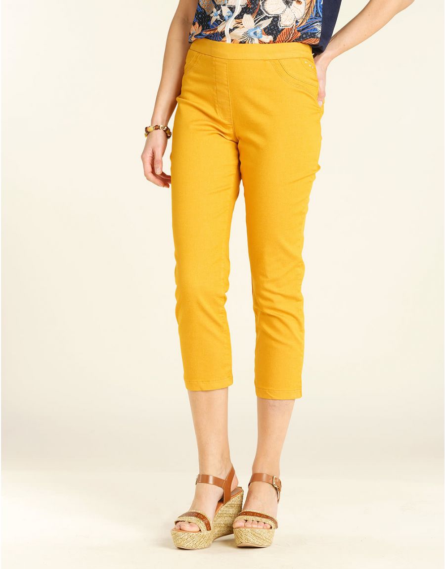 Pantacourt jegging jaune