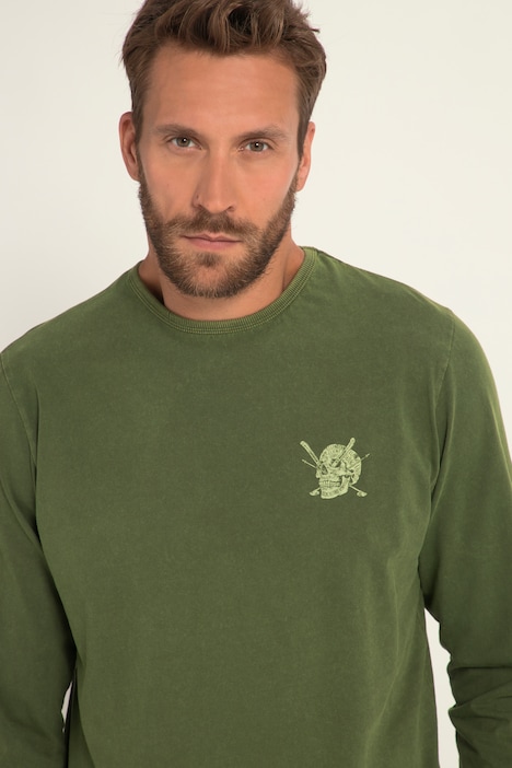 JAY-PI Langarmshirt, Skiwear, Vintage Look, Rundhals, Brustprint