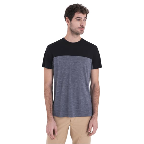 T-shirt randonnée ICEBREAKER M MERINO 125 COOL-LITE SPHERE III SS TEE GRAPHITE HEATHER/BLACK/CB