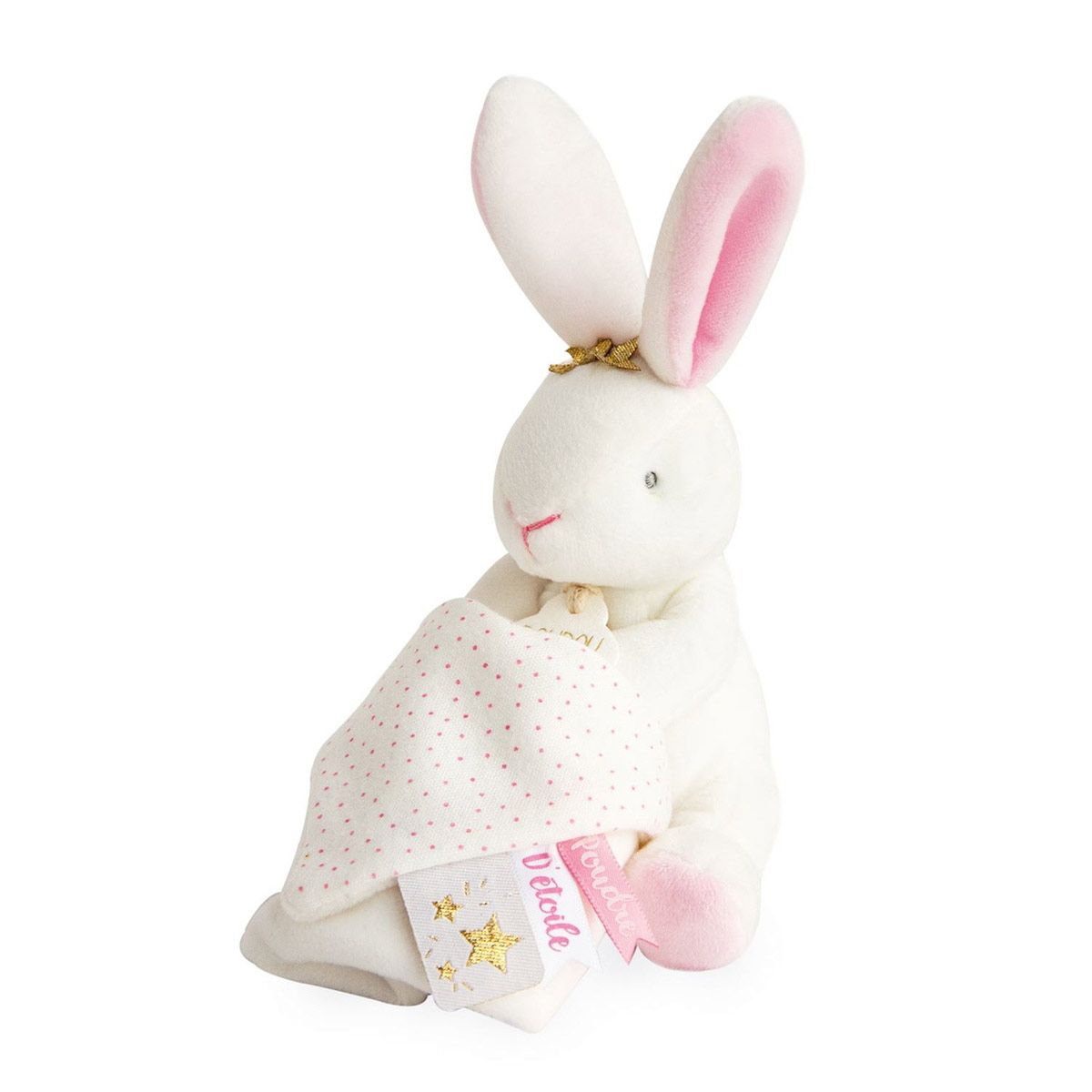 Lapin Fleurs - Pantin avec Doudou