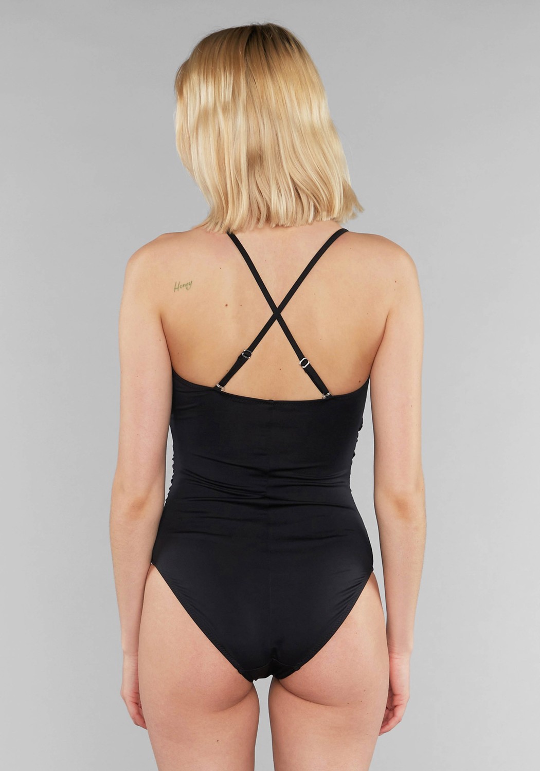 Dedicated Badeanzug Wrap Swimsuit Klinte Black