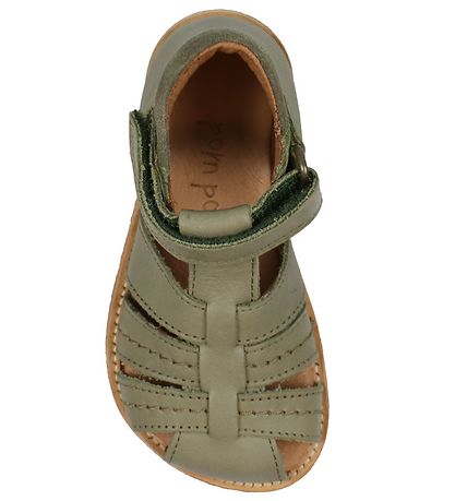 Pom Pom Sandalen - Abriebsohle - Dusty Olive