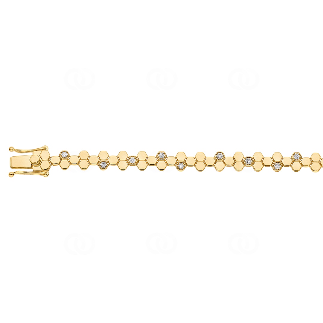 0.22 Karat Diamantarmband 750/18 K Gelbgold