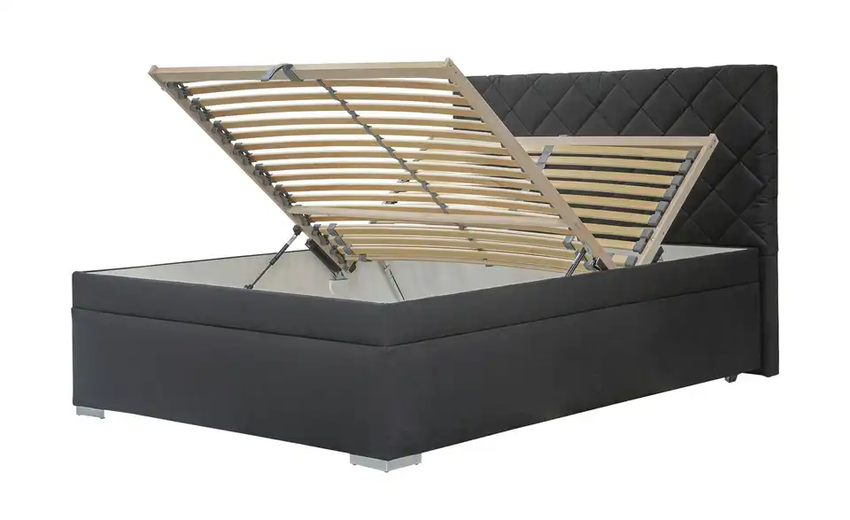 Polsterbett Klara 140 cm Schwarz