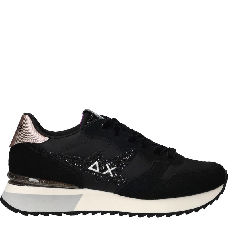 SUN68 Stargirl glitter logo Sneakers Zwart Dames