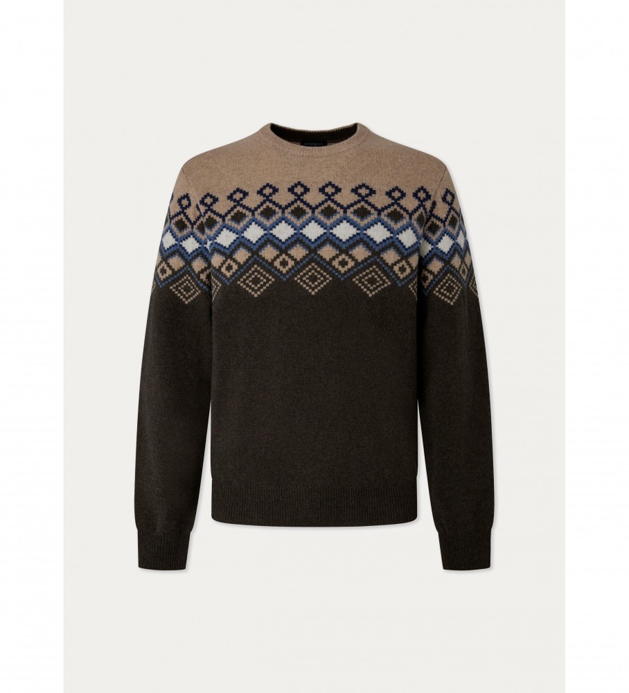 Hackett Jersey Fairisle cinza