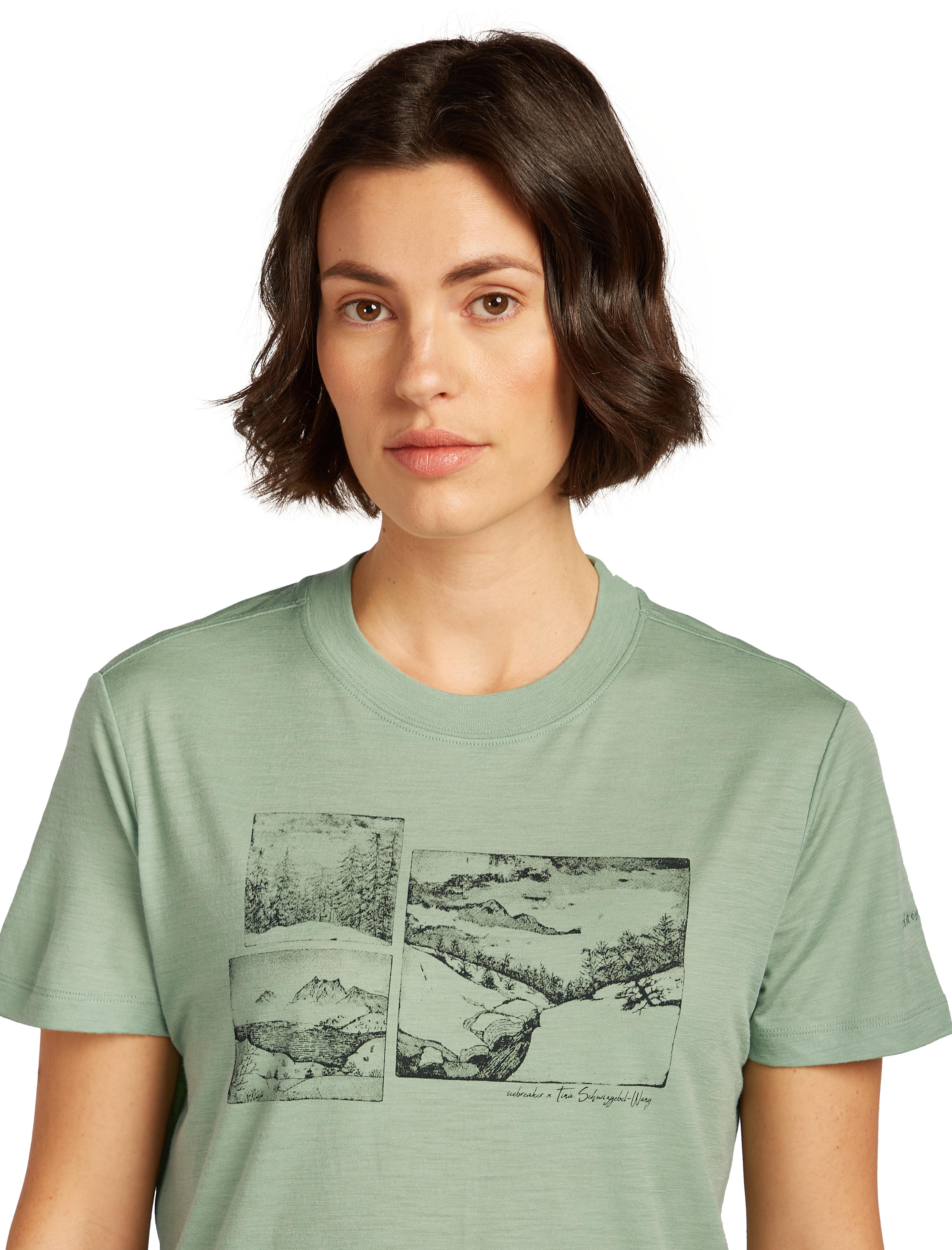 W Merino 150 Tech Lite SS Crop Tee The Climb