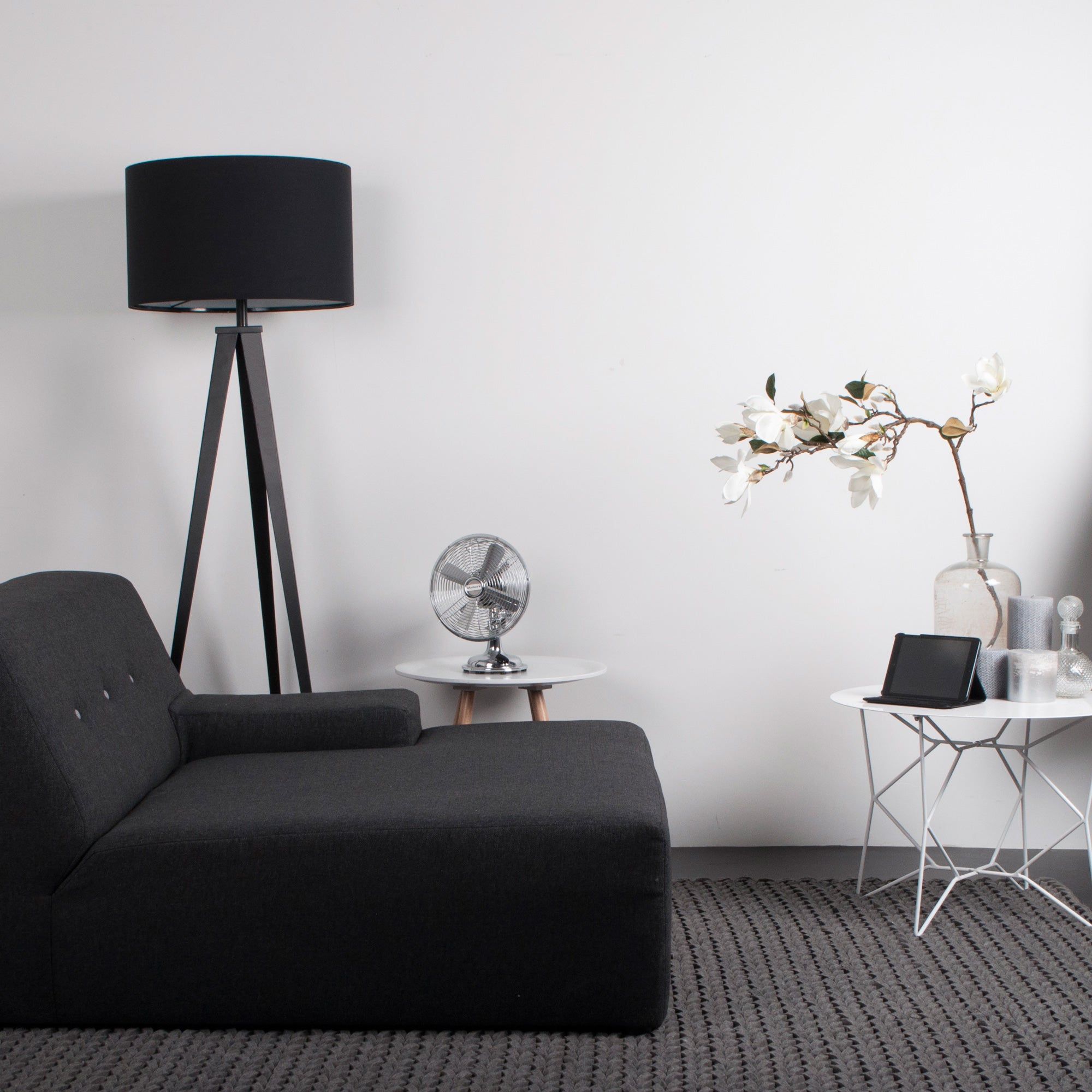 Zuiver Tripod Vloerlamp - Zwart / Grijs