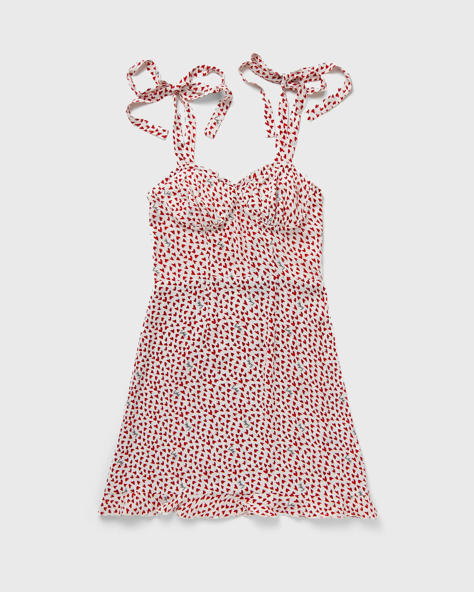 ROTATE Birger Christensen PRINTED MINI RUFFLE DRESS