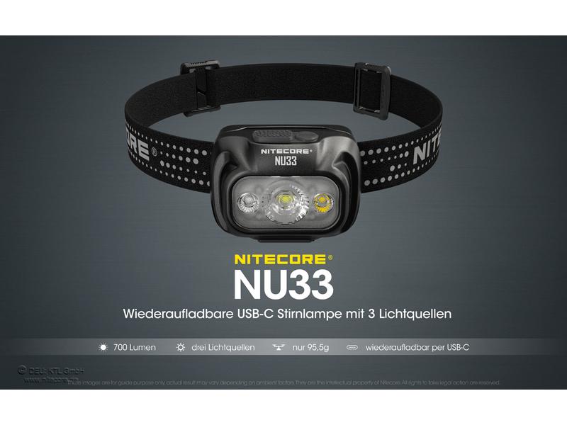 Nitecore Stirnlampe NU33 700 Lumen LED-Stirnlampe