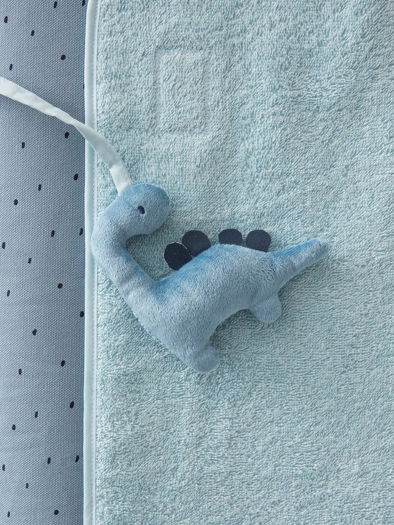 Trocador personalizável com estampa de dinossauro azul escuro pequeno