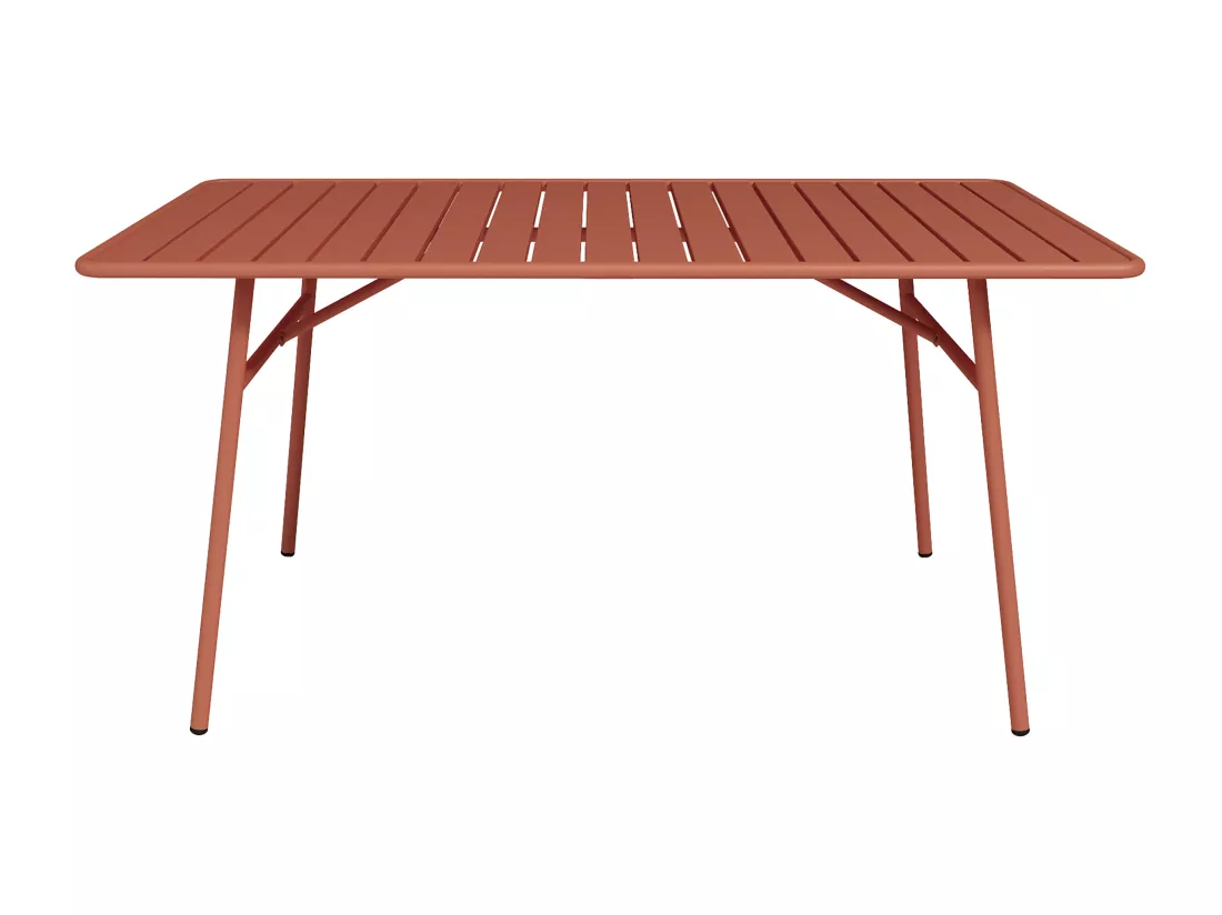 Table de jardin L.160 cm en métal - Terracotta - MIRMANDE de MYLIA