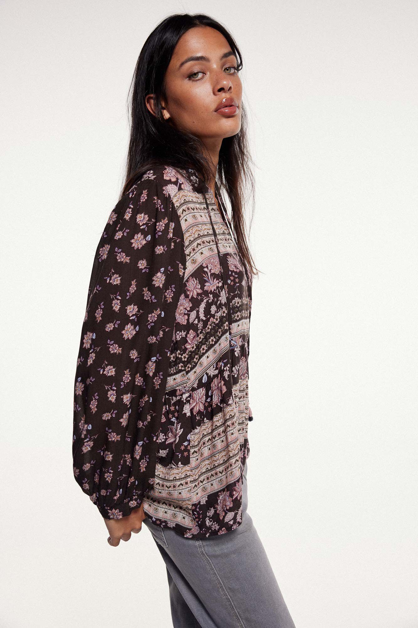 Blusa estampada - Multicolorida