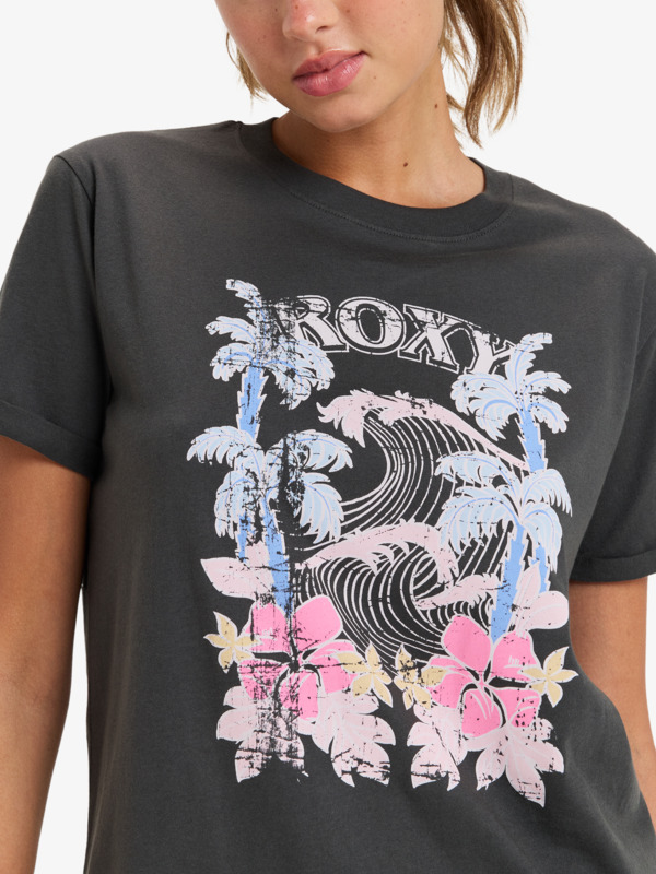 Oceanregular Poster T-shirt à manches courtes Noir Femme