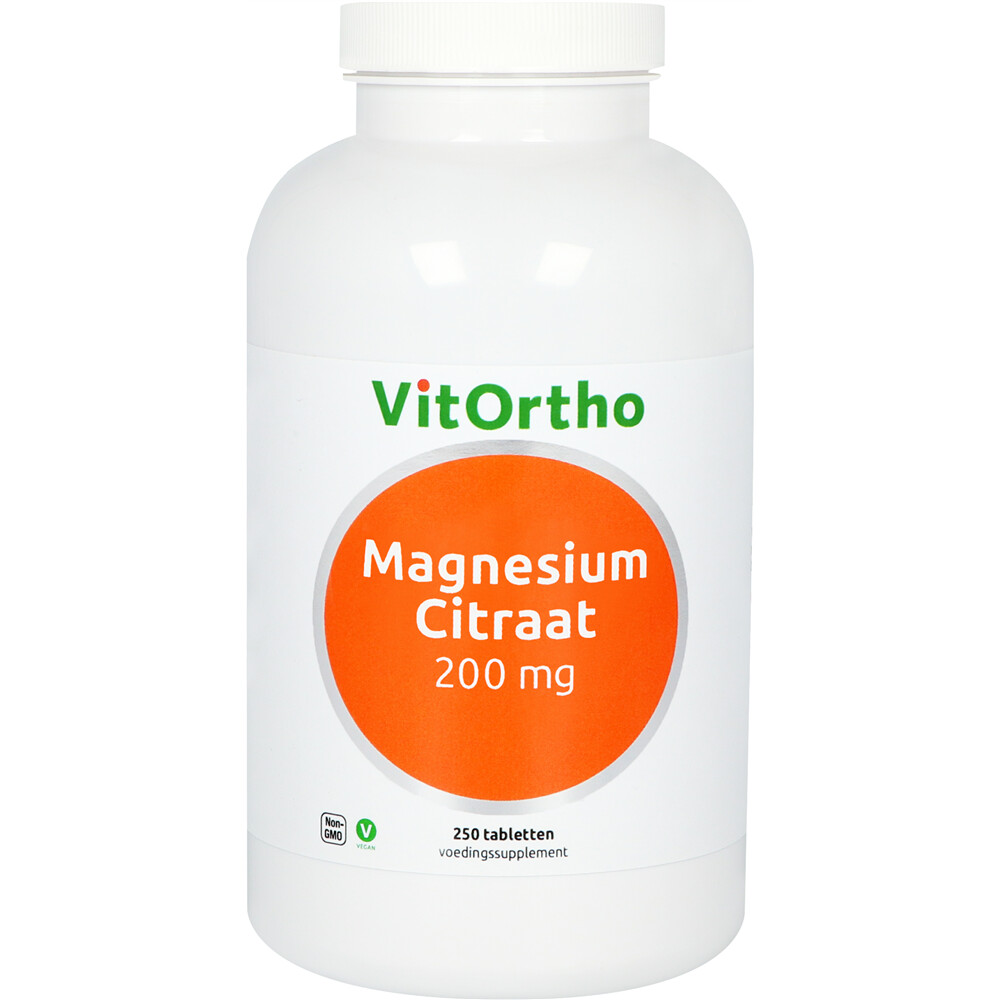 Vitortho Magnesium Citraat 200 mg250 tabletten
