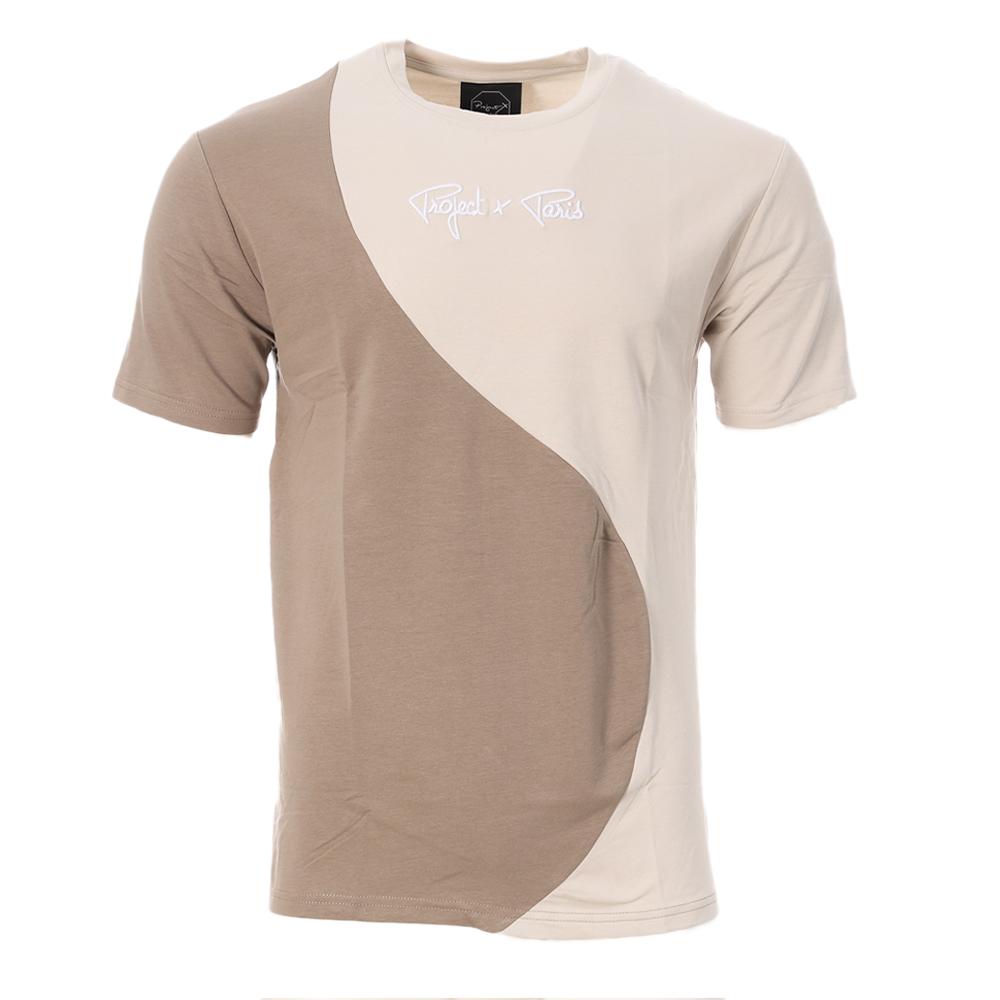 Project X Paris T-shirt Beige/Marron Homme Project X Paris Vague