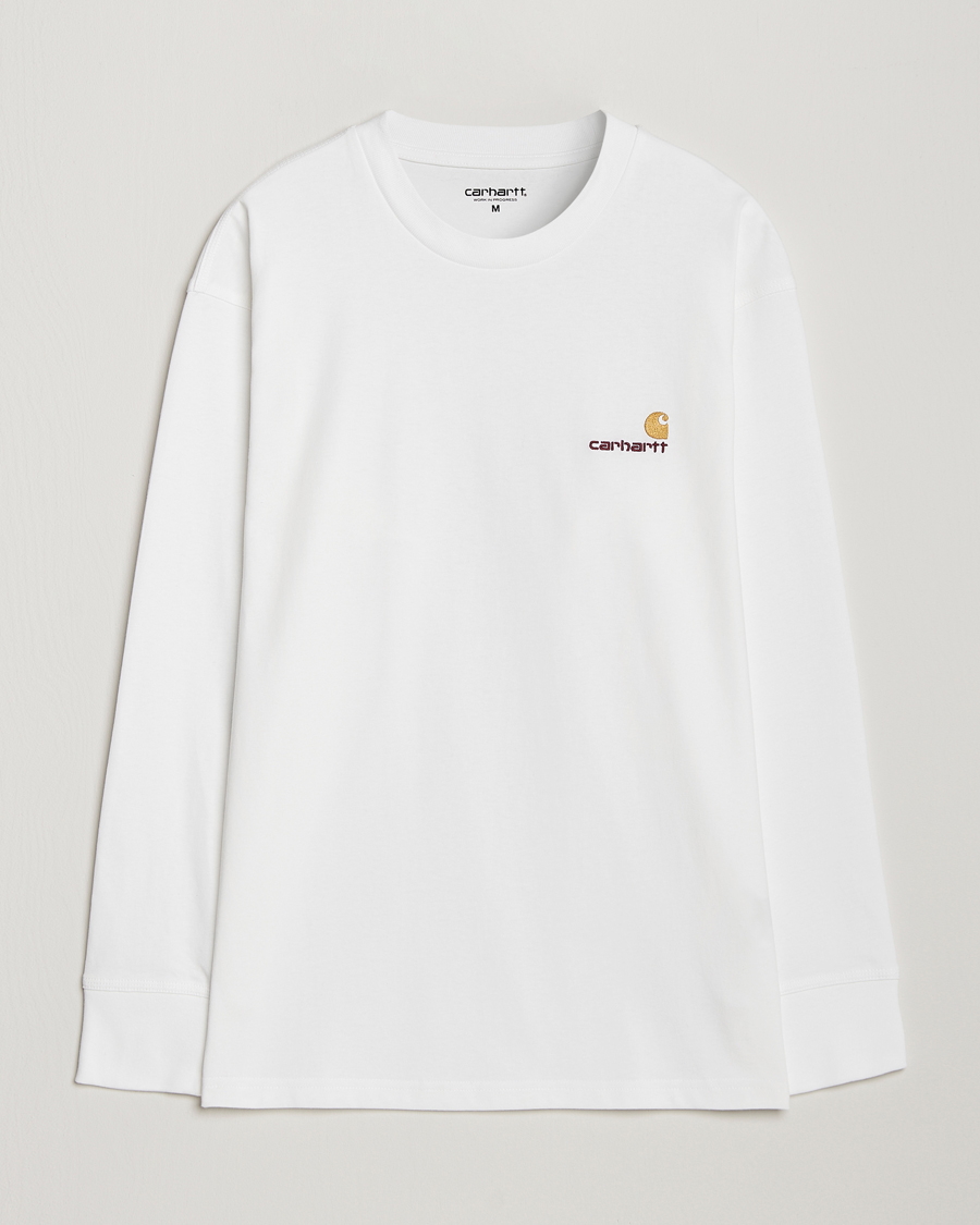 Carhartt WIP American Script Long Sleeve T-Shirt White