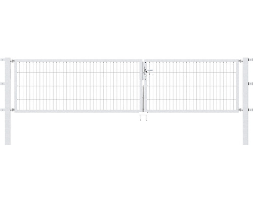Dubbele poort ALBERTS Flexo 350 x 80 cm 6/5/6 kader 40x40 incl. palen 8 x 8 cm thermisch verzinkt
