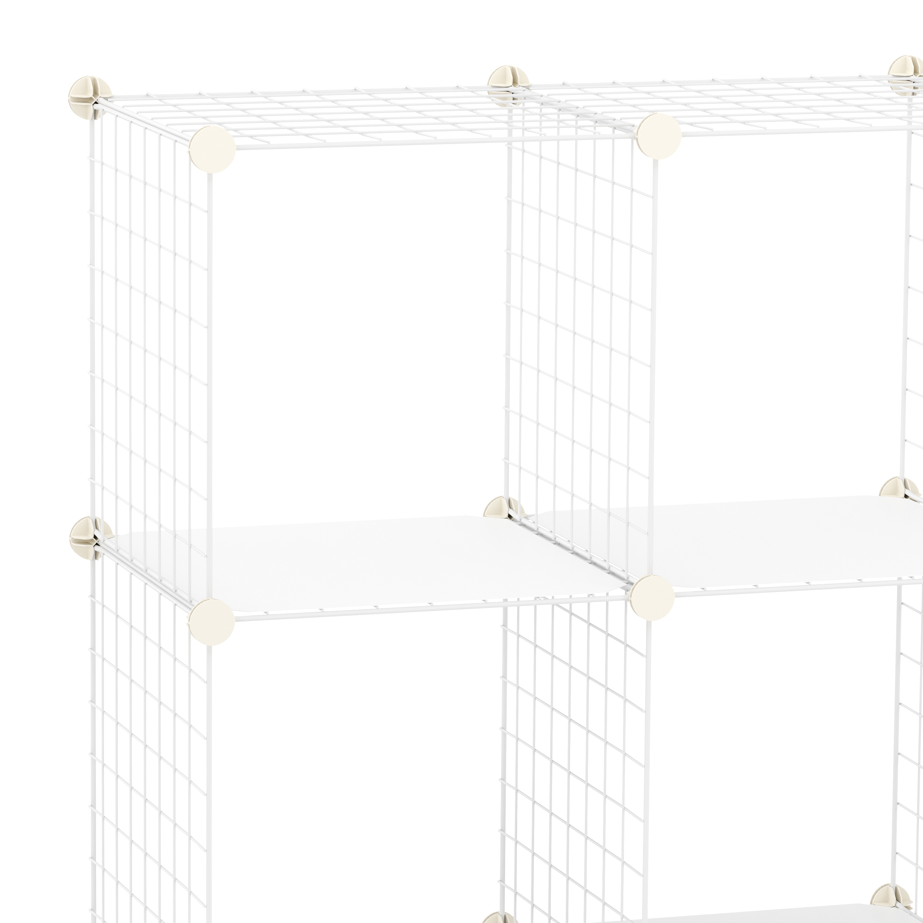Regal Metall 6 Fächer 74 x 38 x 113 cm weiss