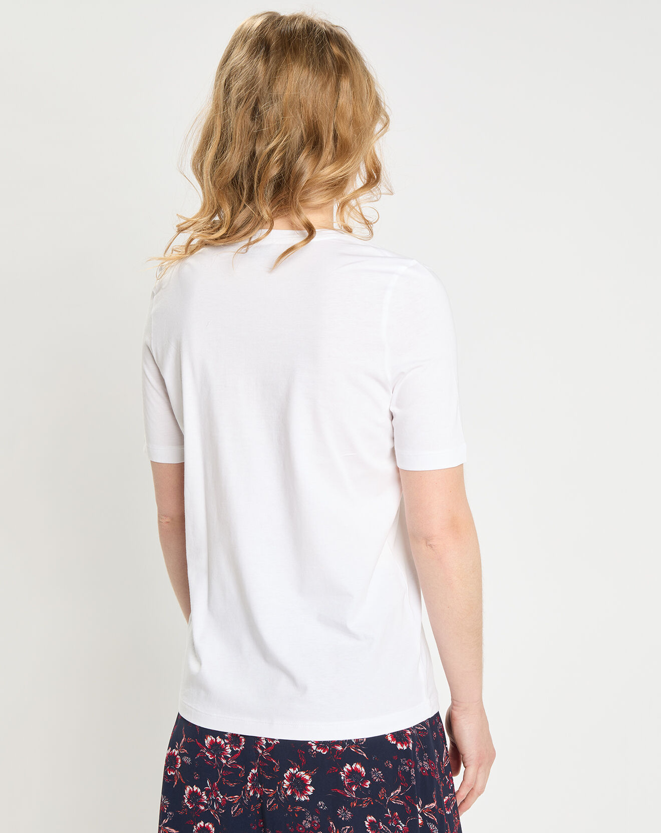 Tommy Hilfiger T-Shirt 100% Coton Bio Flag blanc