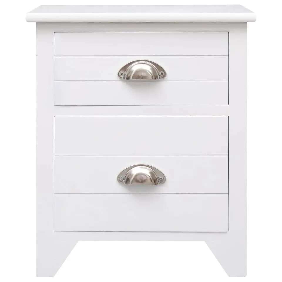 vidaXL - Kast - Wit - Paulowniahout - 2 stuks