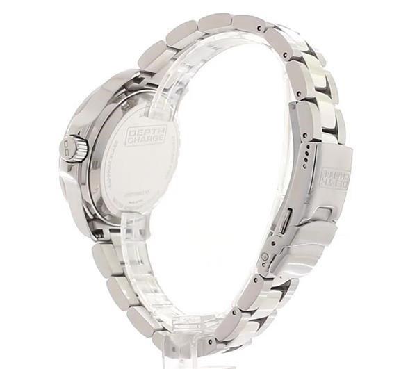 Depth Charge Stainless Steel Silvr Dial Dive Watch