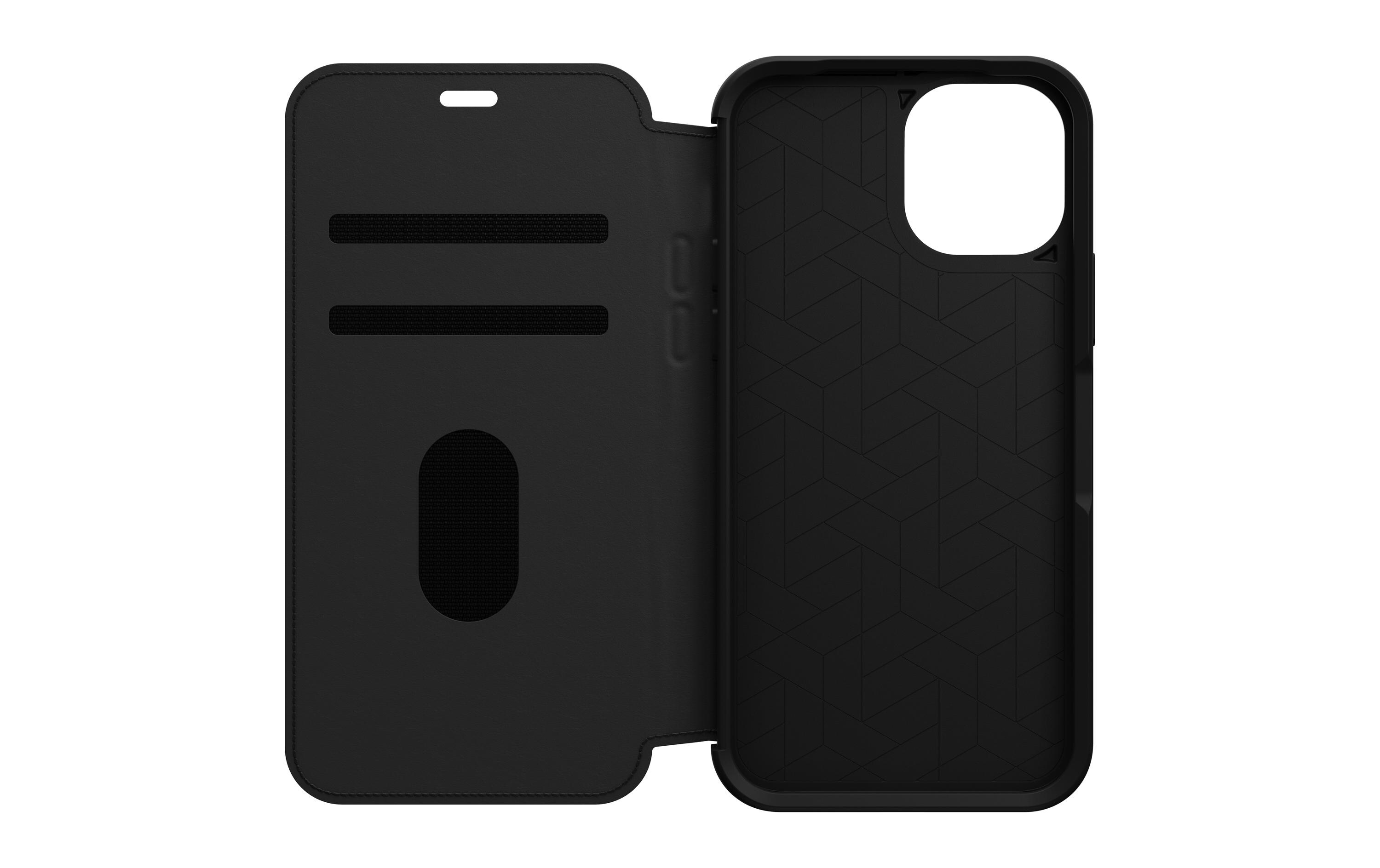 Book Cover Strada iPhone 12 / 12 Pro SchwarzSchutzhülle für das Apple iPhone 12/iPhone 12 Pro