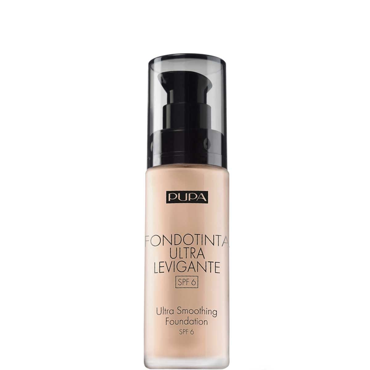 Pupa Fond de Teint Ultra Lissant SPF 6 Fond de Teint Longue Tenue à Effet Perfecteur