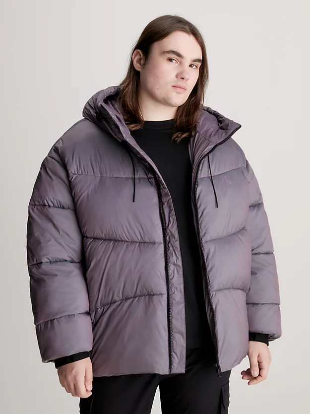 Jaqueta oversized de plumas ripstop