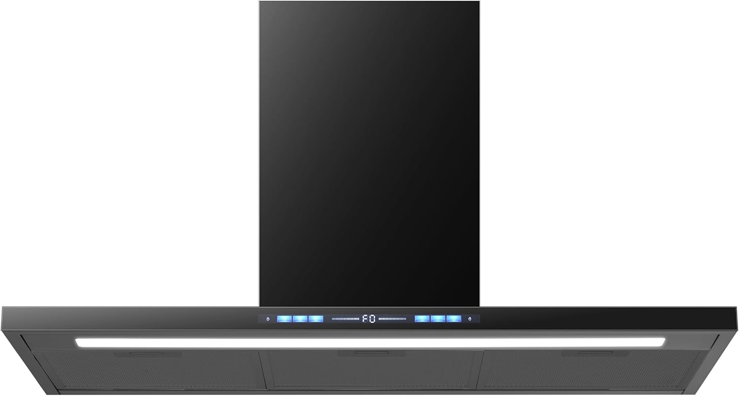 Wolkenstein Dunstabzugshaube WT3-90-A++BR | schwarz | 90cm Breite | nur 66 dB