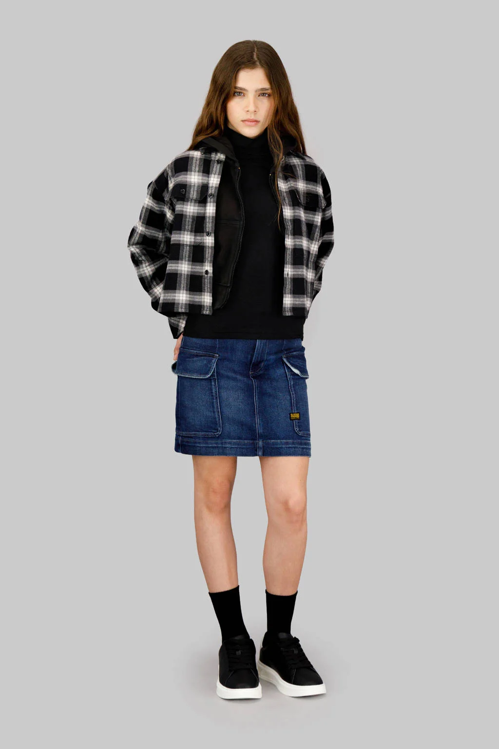 G-STAR denim spijkerrok medium blue denim