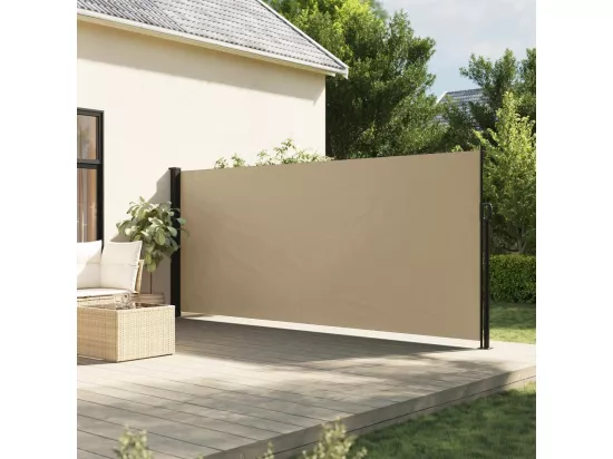 Auvent latéral rétractable beige 180x300 cm