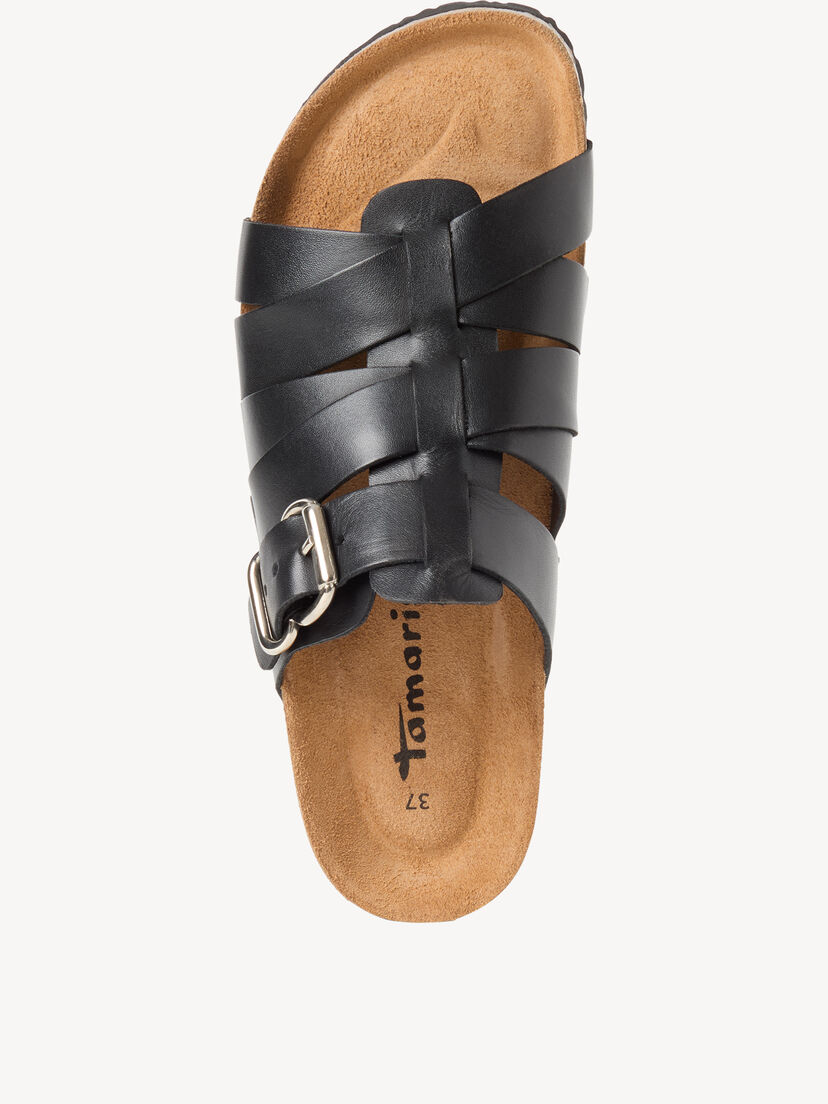 Leren Slipper - zwart