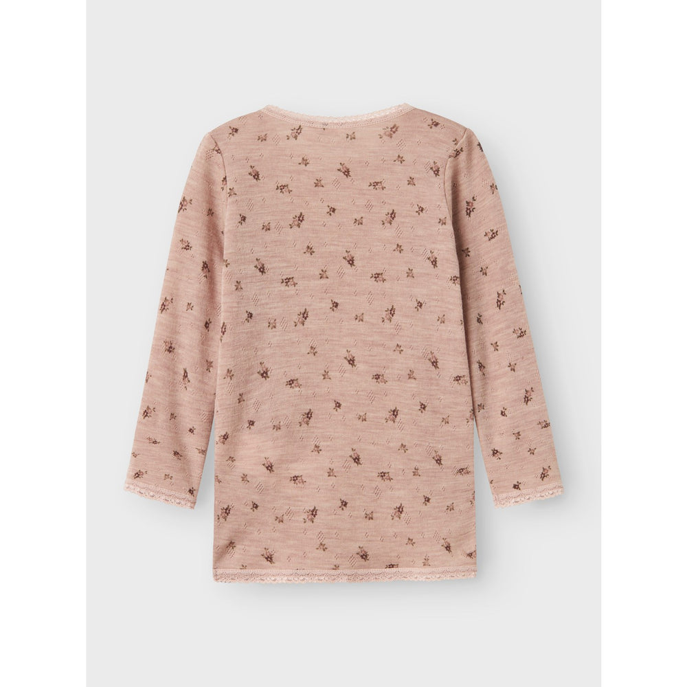 Køb Name It Shadow Gray Small Flowers Nmfwang Uld Needle Ls Top Noos