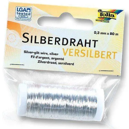 Folia Silberdraht, 0,3 mm x 80 m