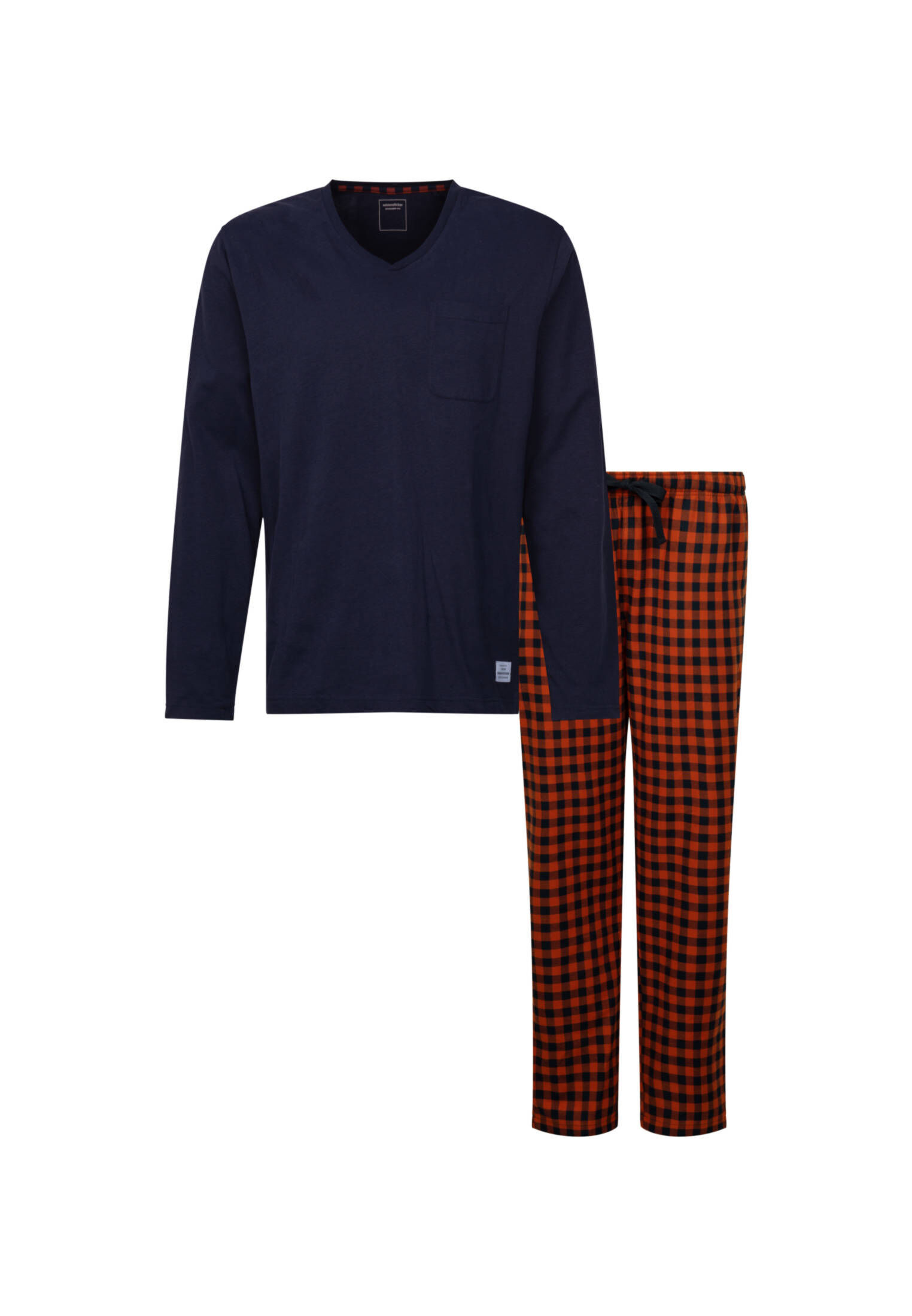 Seidensticker| Herren Pyjama Schwarze Rose