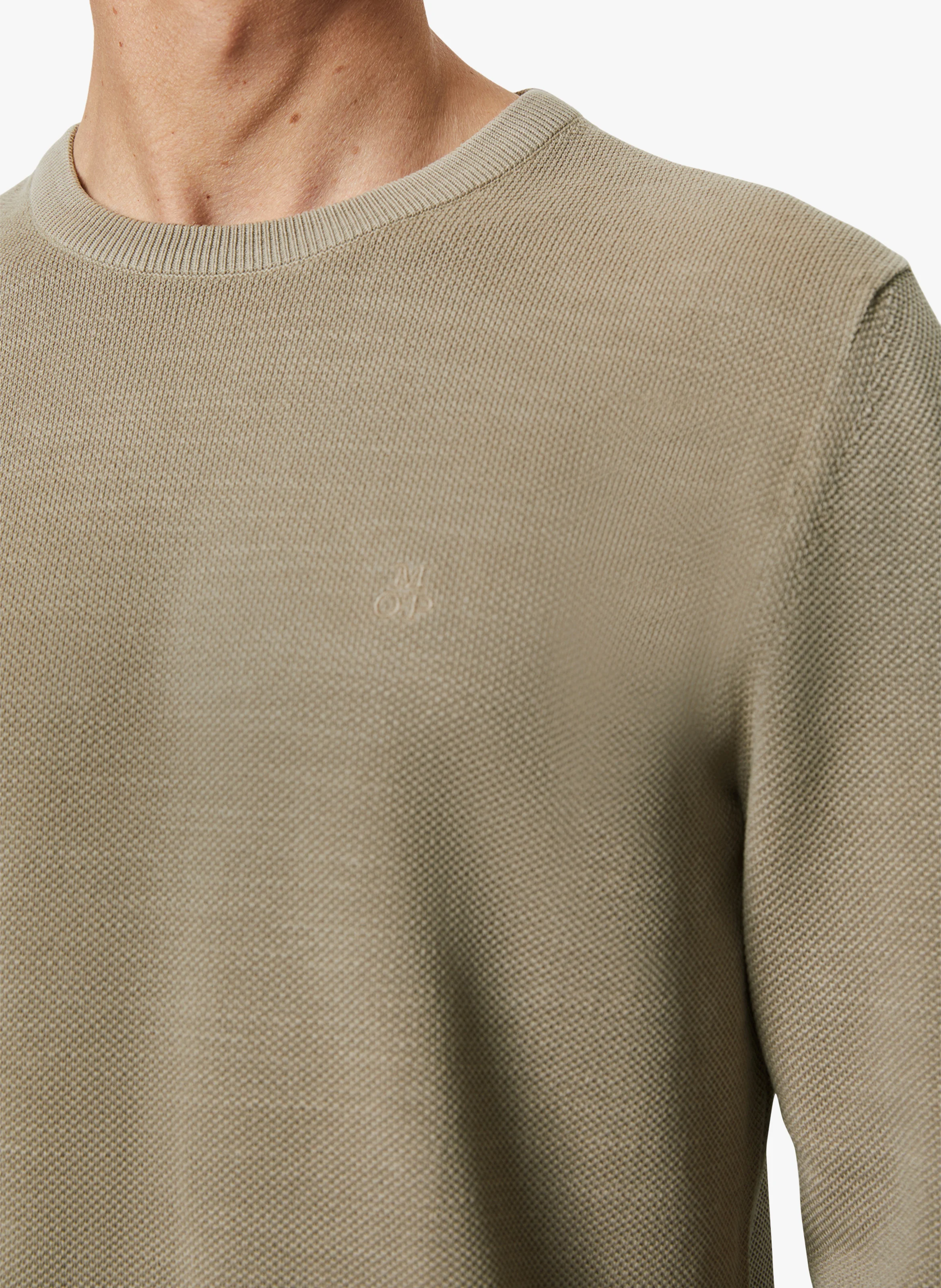 Pull col rond en coton biologique | Beige