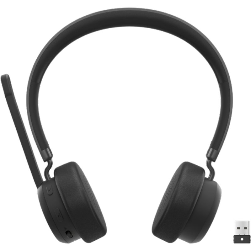 Lenovo Wireless VoIP Headset Casque Sans fil Arceau Bureau/Centre d'appels Bluetooth Noir